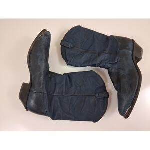 (9) Dingo Women’s Slouch Western Boots Size 8 Cowgirl Distressed Blue DI17317